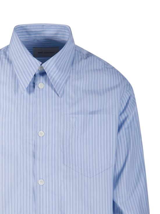 26SS 아미 긴팔 셔츠 USH808 CO0219 4844 CASHMERE BLUE WHITE - AMI