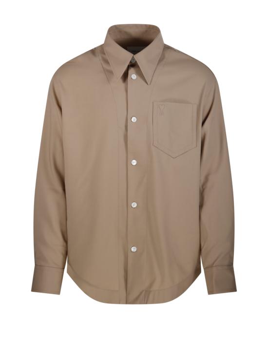 26SS 아미 긴팔 셔츠 USH808 WV0194 A036 BEIGE TAUPE
