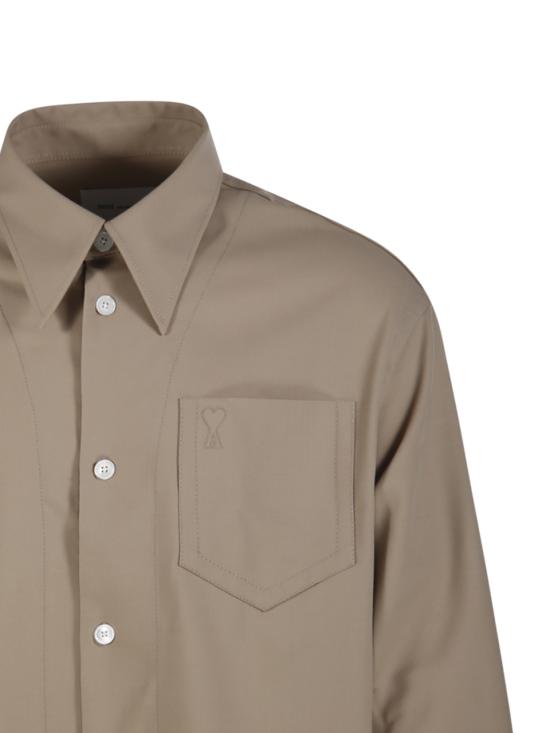 26SS 아미 긴팔 셔츠 USH808 WV0194 A036 BEIGE TAUPE - AMI
