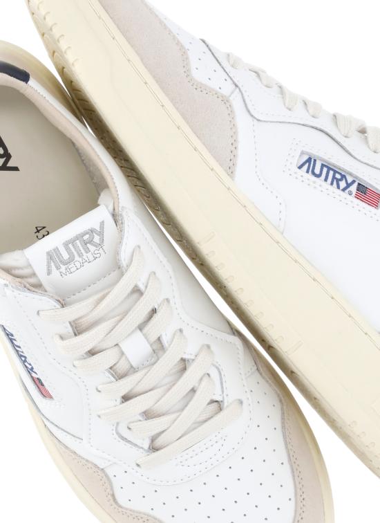 26FW 오트리 메달리스트 로우 스니커즈 AULM LS28WHT BLUE WHITE - AUTRY