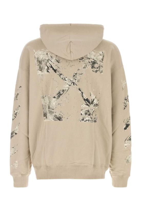 26FW 오프화이트 후드 티셔츠 OMBB085F26FLE00400 STRING Beige o Tan - OFF WHITE