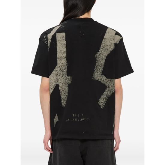 26FW 44레이블 반팔 티셔츠 B0030670 FA706 P839 BLACK - 44 LABEL