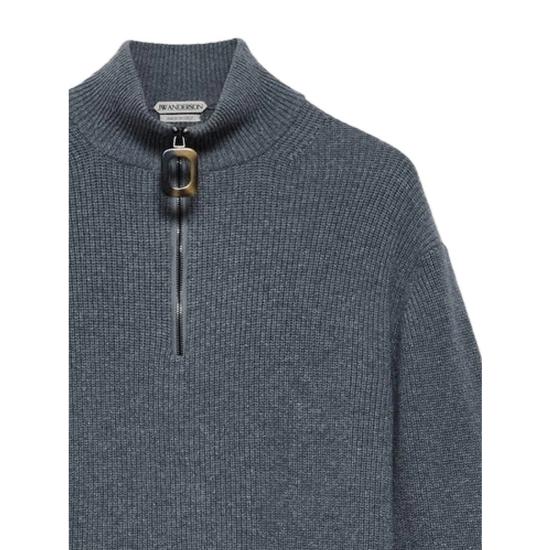 26FW JW앤더슨 집업 니트 KW1481 YN0542 925 GREY - JW ANDERSON
