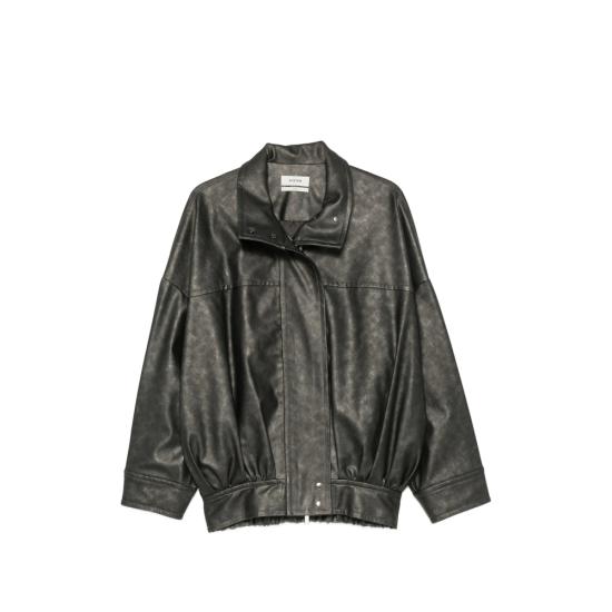 26FW 시스템 가죽 자켓 SY2G8WOTT05W BKGRE GREY