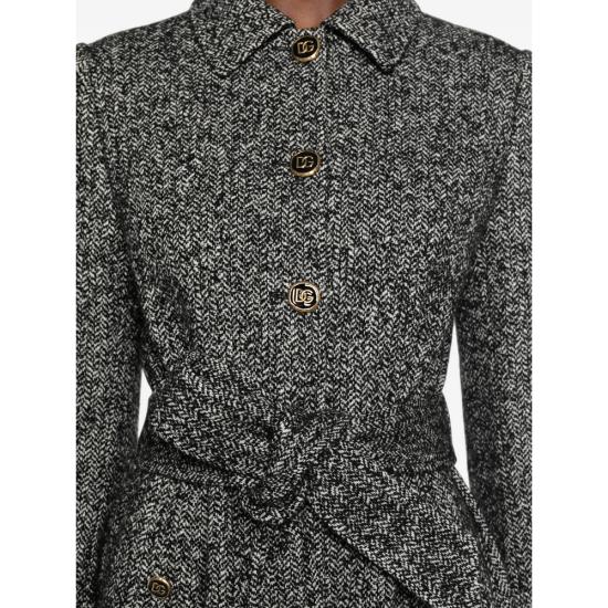 26FW 돌체앤가바나 코트 F0W7TT FCZAE S8030 GREY WHITE - DOLCE & GABBANA