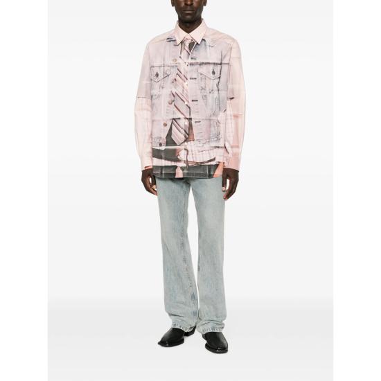 26FW 아크네 스튜디오 긴팔 셔츠 BB0711 PINK PINK BLUE - ACNE STUDIOS