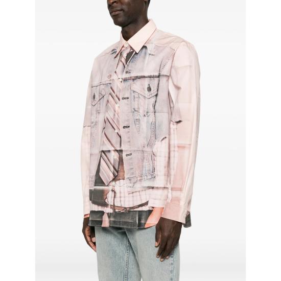 26FW 아크네 스튜디오 긴팔 셔츠 BB0711 PINK PINK BLUE - ACNE STUDIOS