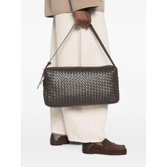 26FW 엘렘 숄더백 TROUSSE LARGE WOVEN DKBRO BROWN - ELLEME