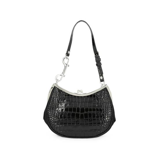 26FW 비비안웨스트우드 카프스킨 스몰 로고 토트백 카프스킨 스몰 로고 토트백 4B01000PW L0098 N401 BLACK - VIVIENNE WESTWOOD