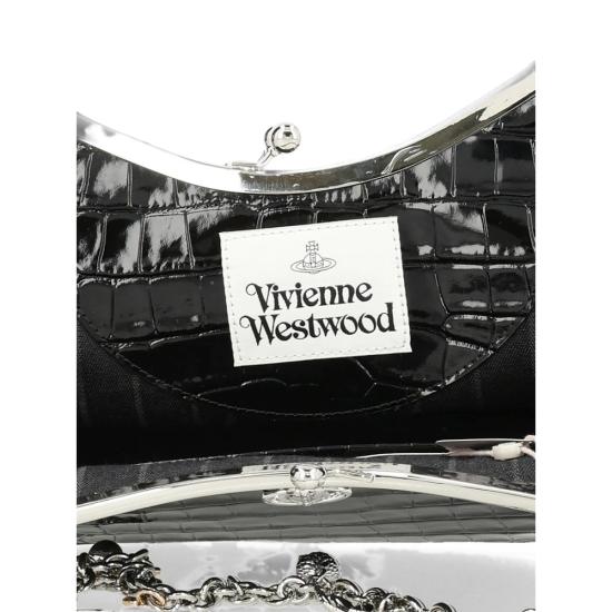 26FW 비비안웨스트우드 카프스킨 스몰 로고 토트백 카프스킨 스몰 로고 토트백 4B01000PW L0098 N401 BLACK - VIVIENNE WESTWOOD