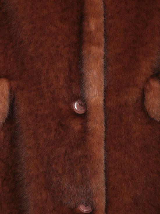 27FW 에르노 얼터너티브 멜란지 밍크 퍼 코트 GC000545D 12739 8800 Brown - HERNO