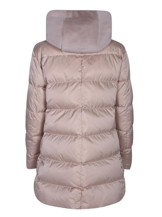 27FW 에르노 새틴 & 뉴 레이디 퍼 A셰이프 다운 자킷 PI001934D 12170Z 1985 White - HERNO