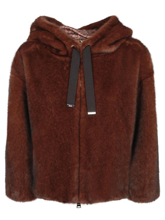 27FW 에르노 멜란지 얼터너티브 밍크 퍼 보머 자켓 GI000318D 12739 8800 Brown