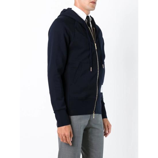  톰브라운 클래식 루프백 4바 풀 지퍼 후디 MJT022H 00535 461 BLUE - THOM BROWNE
