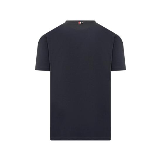 26FW 톰브라운 미디움 웨이트 저지 팁 포켓 크루넥 티셔츠 MJS010A 01454 415 BLUE - THOM BROWNE