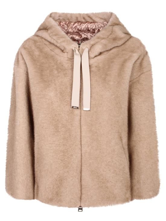 27FW 에르노 멜란지 얼터너티브 밍크 퍼 보머 자켓 GI000318D 12739 1985 White