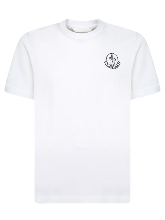 27FW 몽클레어 반팔 티셔츠 L20918C000 25 89AUG 00A White