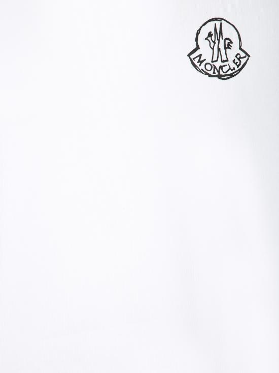 27FW 몽클레어 반팔 티셔츠 L20918C000 25 89AUG 00A White - MONCLER
