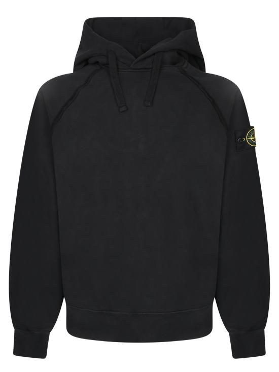 27FW 스톤 아일랜드 후드 티셔츠 6100023 S0A20 V0029 Black
