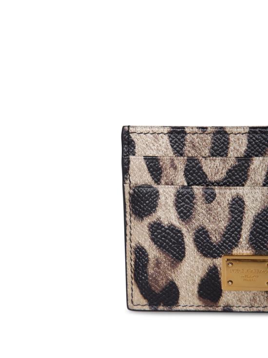 27FW 돌체앤가바나 레오파드 프린트 폴리싱 카프스킨 카드 홀더 BI0330 AX566 HY13M Multi - DOLCE & GABBANA
