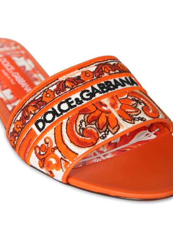 27FW 돌체앤가바나 뮬/슬리퍼 CQ0571 AV804 8W801 Orange - DOLCE & GABBANA
