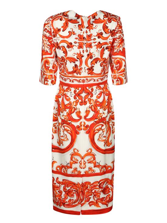27FW 돌체앤가바나 미디 원피스 F6EAJT GDDRJ S9000 Orange - DOLCE & GABBANA
