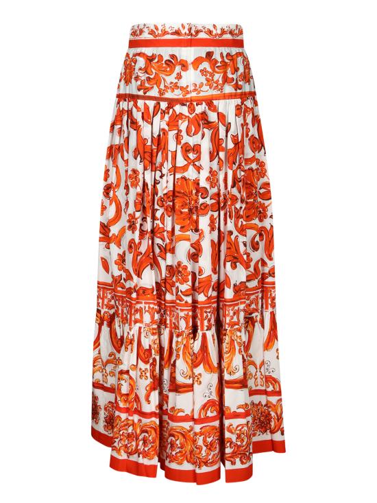 27FW 돌체앤가바나 롱 스커트 F4CX0T GDDRL S9000 Orange - DOLCE & GABBANA