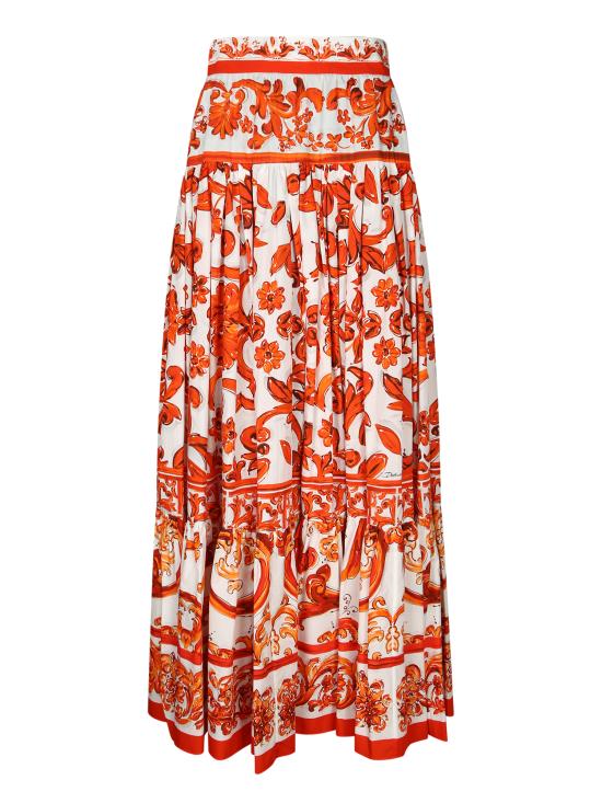 27FW 돌체앤가바나 롱 스커트 F4CX0T GDDRL S9000 Orange