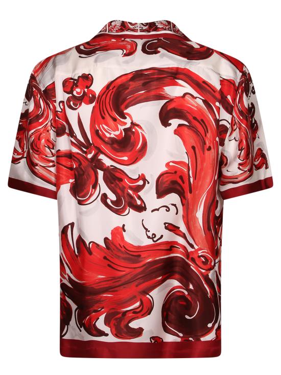 27FW 돌체앤가바나 반팔 셔츠 G5JH9T HI133 ID5DQ Red - DOLCE & GABBANA