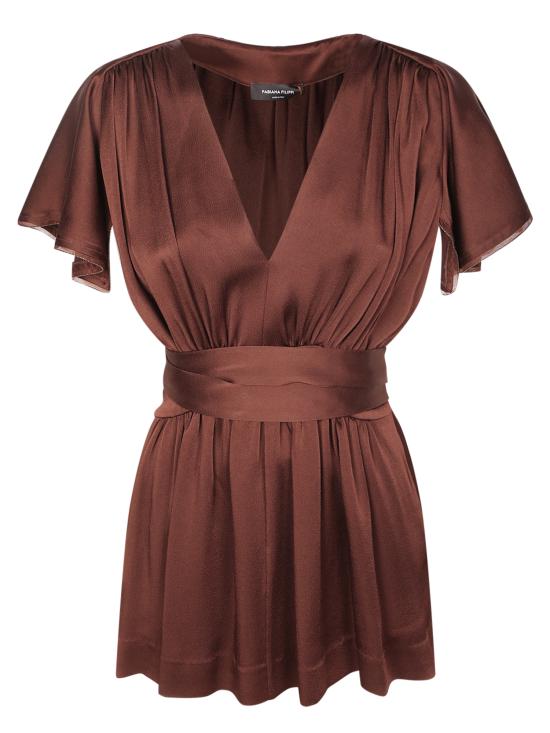27FW 파비아나 필리피 블라우스 TPD216F259 M293 1269 Brown