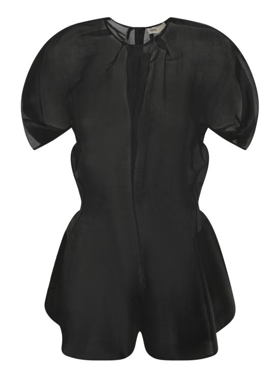 27FW 케이트 루미 실크 오간자 비대칭 탑 루미 실크 오간자 비대칭 탑 24893031 200 Black