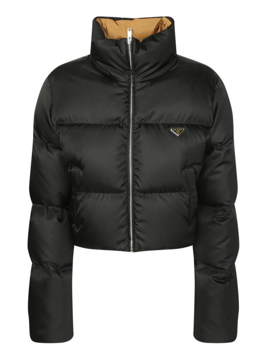 27FW 프라다 크롭 리나일론 다운 재킷 크롭 리나일론 다운 재킷 29D056 1WQ8 F0002 Black