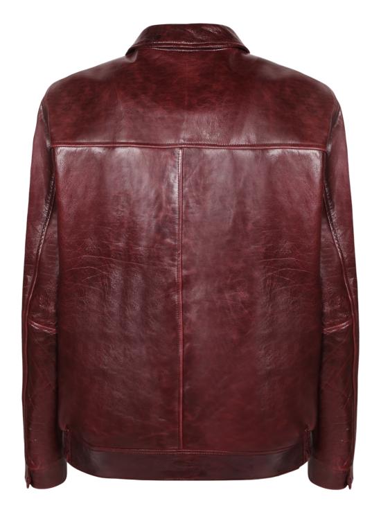 27FW 엠포리오 아르마니 가죽 자켓 EM007246 AF29260 UA331 Bordeaux - EMPORIO ARMANI