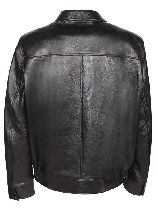 27FW 엠포리오 아르마니 가죽 자켓 EM007246 AF29260 UC001 Black - EMPORIO ARMANI