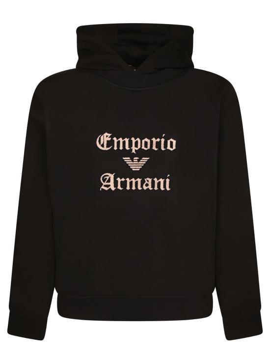 27FW 엠포리오 아르마니 후드 티셔츠 EM006840 AF13713 UC001 Black