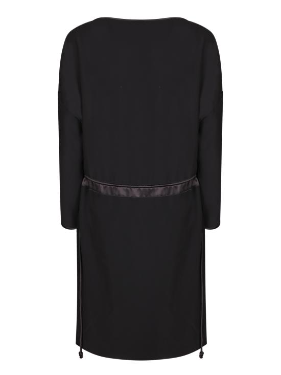 27FW 엠포리오 아르마니 미디 원피스 EW004297 AF10206 UC001 Black - EMPORIO ARMANI