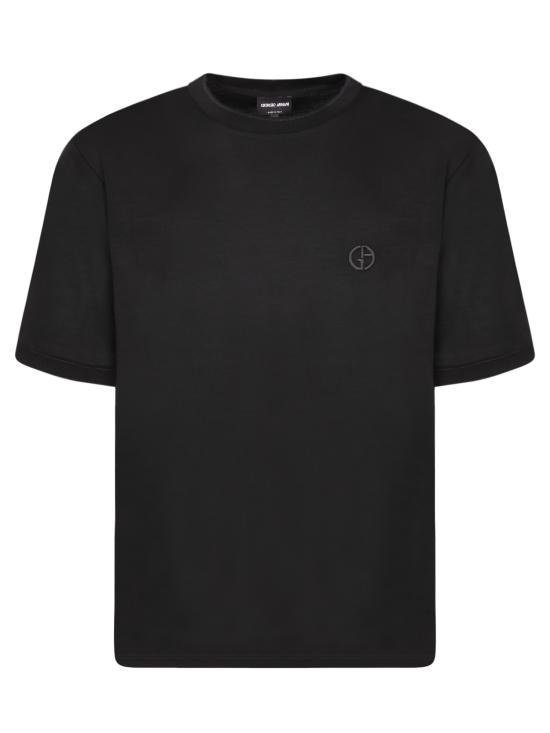 27FW 조르지오 아르마니 반팔 티셔츠 GM004002 TE22836 UC001 Black