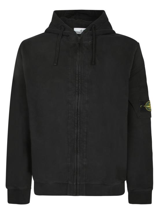 27FW 스톤 아일랜드 후드 티셔츠 6100016 S0A20 V0029 Black