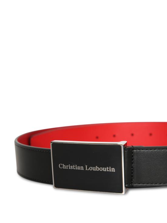 27FW 크리스챤 루부탱 가죽 벨트 3265087 BK65 W51 Black - CHRISTIAN LOUBOUTIN