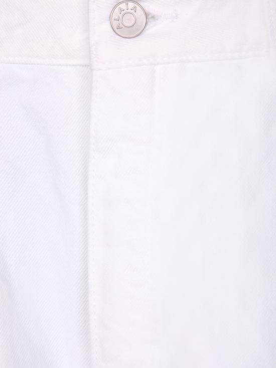27FW 알라이아 스트레이트 팬츠 AA9P1406 D027D 000 White - ALAIA