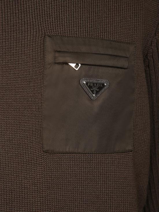 27FW 프라다 스웨터 UMB049 1W4X F0003 Brown - PRADA