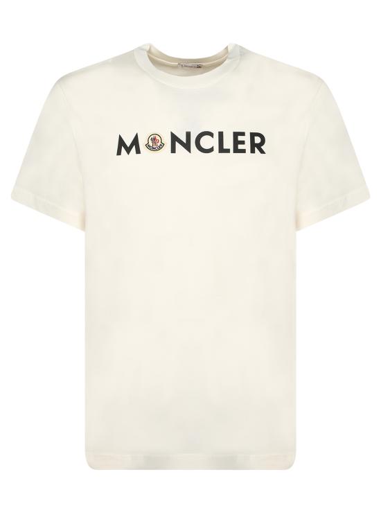 27FW 몽클레어 반팔 티셔츠 L20918C000 51 89B8Q 034 White