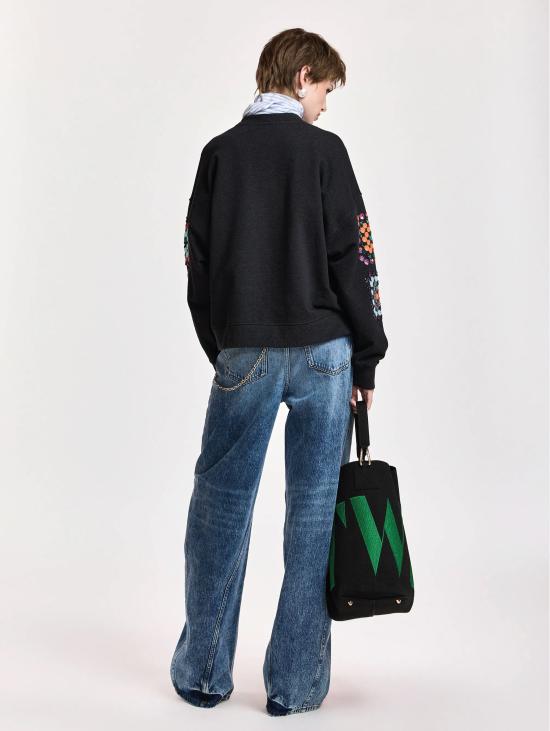 26FW 에센셜앤트워프 스웨터 Felpa Decorata con Ricami e Paillettes 멀티컬러 - ESSENTIEL ANTWERP