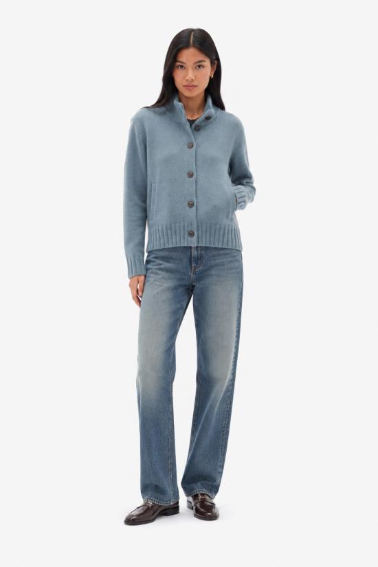  더블유 캐시미어 가디건 W.캐시미어 퀸시  블루 - W. CASHMERE