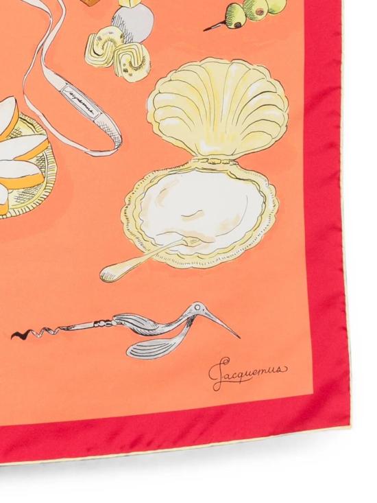 26FW 자크뮈스 머플러/스카프 26HACU00874AW00263 7EP PRINT COCKTAIL ORANGE - JACQUEMUS