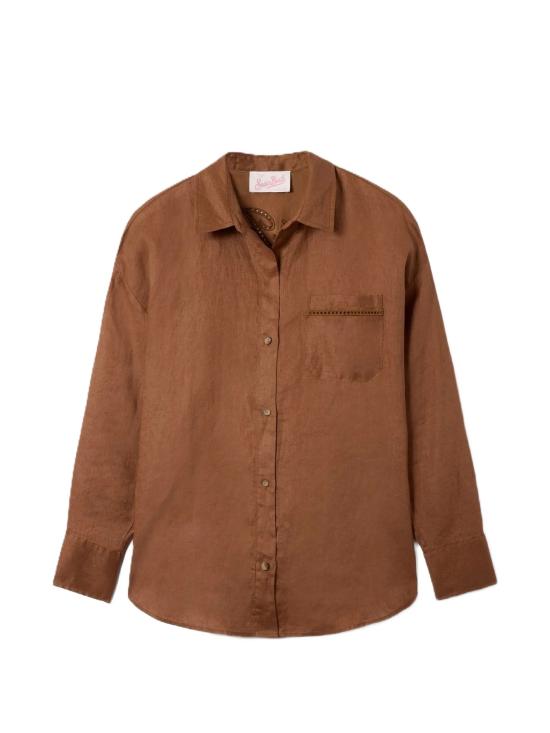 26SS 세인트바쓰 셔츠 CYS000208806LCRISTALPOCKET LINEN SB HOLED 18 EMB