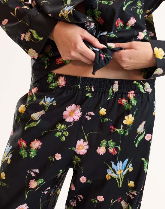  신시아 로리 스트레이트 팬츠 신시아 로울리 보태니컬 느와르 PJ 팬츠 - CYNTHIA ROWLEY