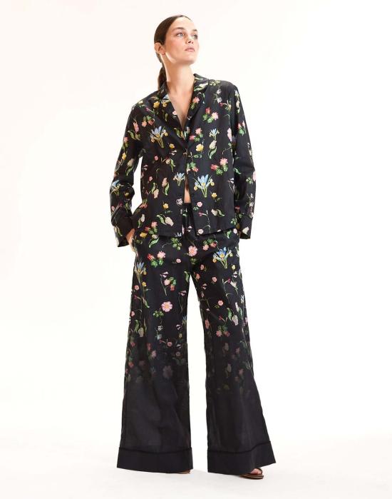  신시아 로리 스트레이트 팬츠 신시아 로울리 보태니컬 느와르 PJ 팬츠 - CYNTHIA ROWLEY