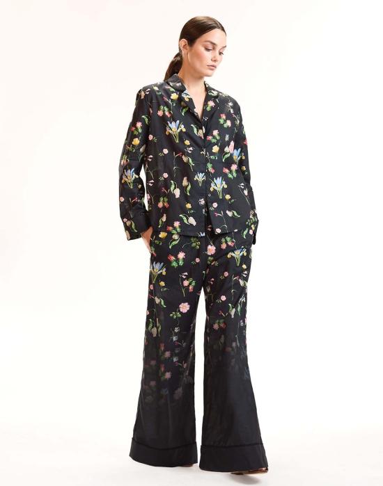  신시아 로리 스트레이트 팬츠 신시아 로울리 보태니컬 느와르 PJ 팬츠 - CYNTHIA ROWLEY