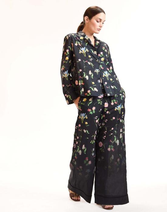  신시아 로리 스트레이트 팬츠 신시아 로울리 보태니컬 느와르 PJ 팬츠 - CYNTHIA ROWLEY